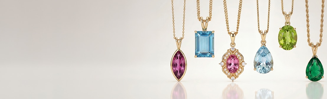 Farbiger Edelsteinschmuck
