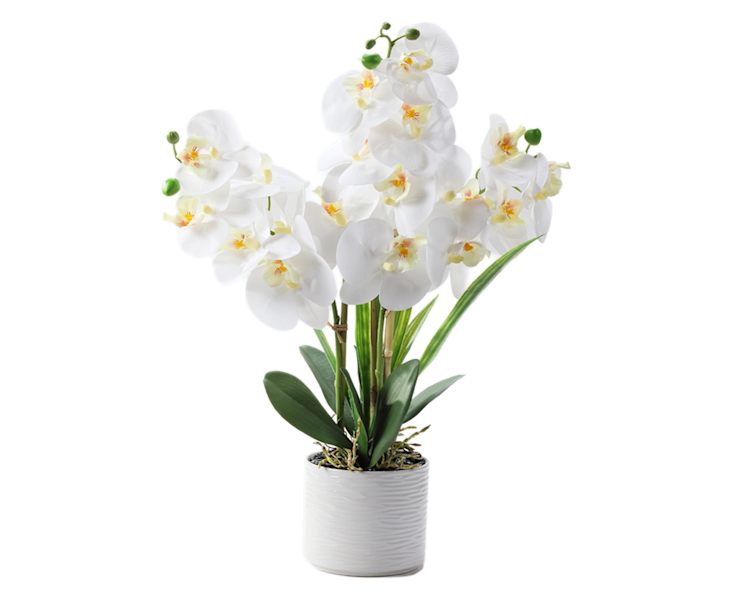 Kunst-Orchidee im Keramiktopf