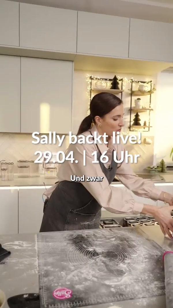 Back‑Inspirationen&nbsp;zum&nbsp;Muttertag!&nbsp;&nbsp;Merkt&nbsp;euch&nbsp;den&nbsp;Stream&nbsp;am&nbsp;29.04.&nbsp;um&nbsp;16:00&nbsp;Uhr&nbsp;—&nbsp;seid&nbsp;live&nbsp;dabei&nbsp;für&nbsp;Sallys&nbsp;kreative&nbsp;Backsession.&nbsp;🧁🌷<br/><br/>✨&nbsp;Folgen&nbsp;&&nbsp;immer&nbsp;live&nbsp;dabei&nbsp;sein!<br/>(einfach&nbsp;auf&nbsp;den&nbsp;Button&nbsp;➕&nbsp;neben&nbsp;meinem&nbsp;Profilbild&nbsp;klicken)&nbsp;🎉