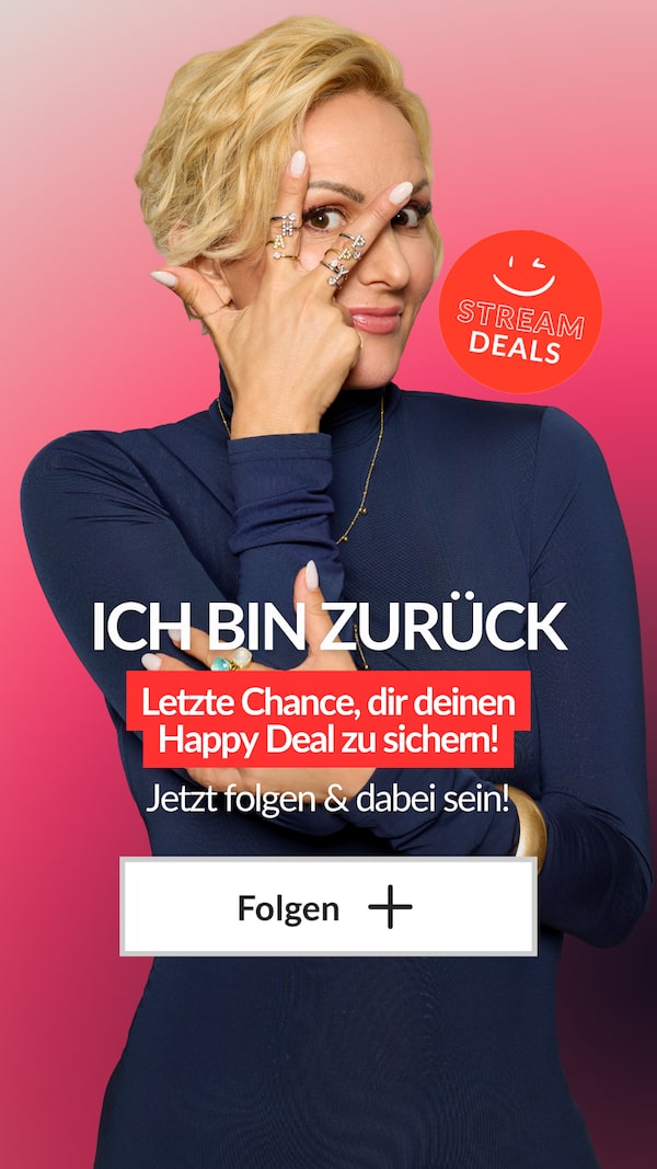 Heute&nbsp;➕-folgen&nbsp;&&nbsp;morgen&nbsp;dabei&nbsp;sein!&nbsp;🎉<br/>💎&nbsp;Letzte&nbsp;Happy-Deal-Chance&nbsp;für&nbsp;funkelnde&nbsp;Schmuck-Highlights&nbsp;✨<br/>SAMSTAG&nbsp;|&nbsp;17.10.&nbsp;ab&nbsp;17:00&nbsp;Uhr