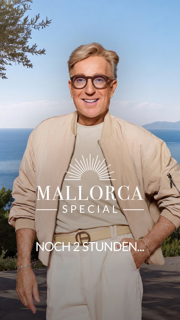➕ Schnell noch folgen & dabei sein! 💙 Vor dem großen Mallorca Special im TV morgen, möchte ich ich euch heute um 17 Uhr im Livestream ganz persönlich in meine Finca einladen ✨ Ich freu mich, wenn ihr dabei seid!