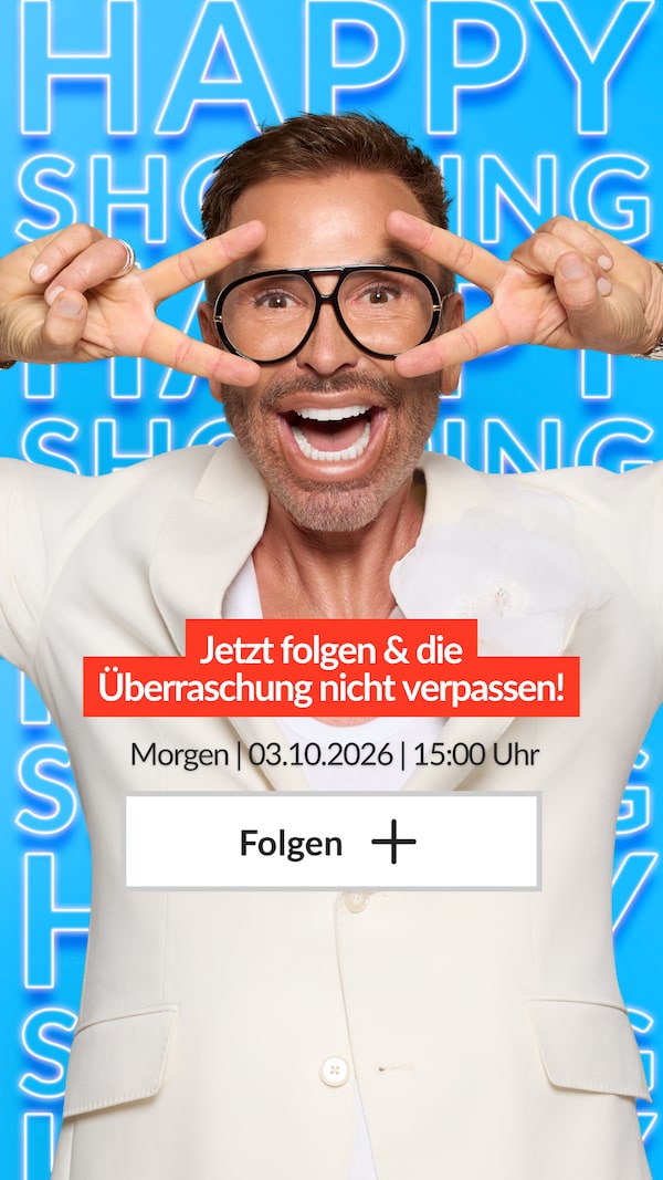 ➕&nbsp;Schnell&nbsp;noch&nbsp;folgen&nbsp;&&nbsp;morgen&nbsp;dabei&nbsp;sein!&nbsp;☀️&nbsp;<br/>🎉&nbsp;Happy&nbsp;Shopping&nbsp;Überraschungs-Launch&nbsp;🎉<br/>LIVE&nbsp;aus&nbsp;Griechenland&nbsp;|&nbsp;03.10.&nbsp;ab&nbsp;15:00&nbsp;Uhr