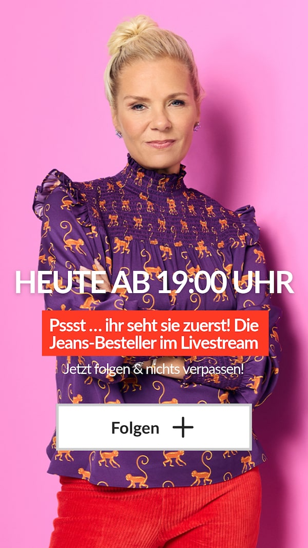 Einfach auf den ➕-Button neben dem Profilbild klicken 🎉<br/>Pssst... 👀<br/>Die Jeans-Bestseller gibt es jetzt in einer neuen Passform!<br/>Ich verrate euch zuerst im Livestream, was hinter dem neuen Fit steckt und warum ihr ihn unbedingt entdecken solltet. 👖✨<br/>Neugierig? Dann schaltet um 19:00 Uhr ein und ➕-Folgen nicht vergessen