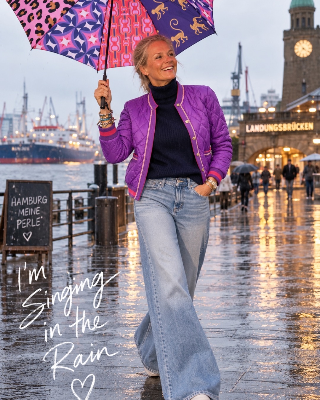 Exklusiv-Launch vor TV: Steppjacke in Lila