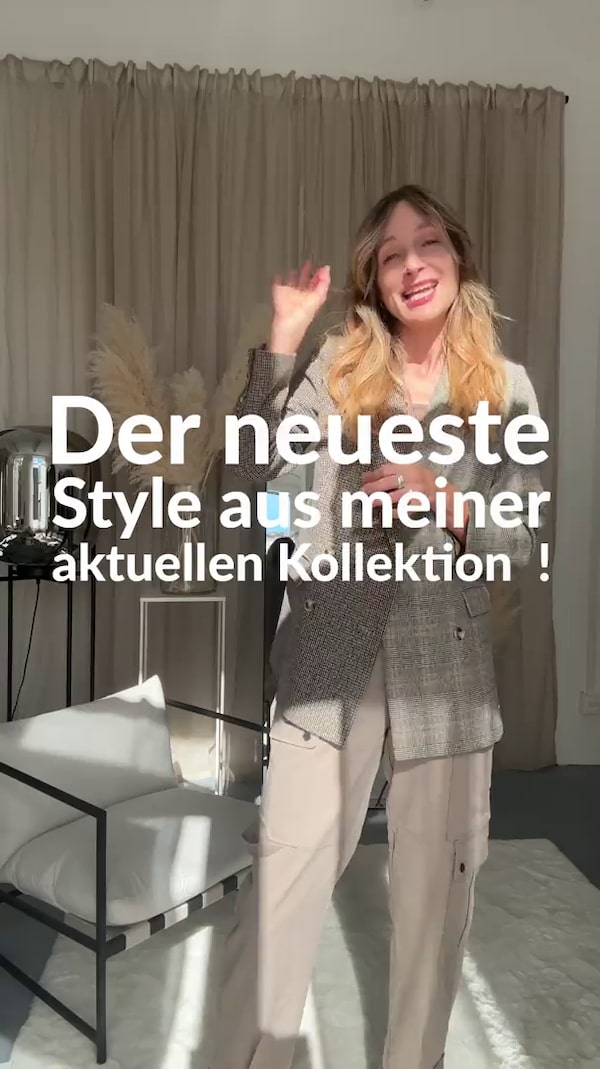 Aus meiner Stream-Premiere für dich: Der Check-Blazer.  <br/>Klicke in mein Video und sichere dir diesen mega Look. Sei schnell, es gibt nicht mehr allzu viele...