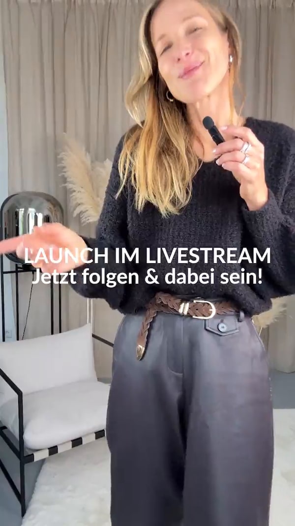 Schnell&nbsp;den&nbsp;➕-Button&nbsp;neben&nbsp;dem&nbsp;Profilbild&nbsp;klicken&nbsp;✨<br/>Diesen&nbsp;Look&nbsp;wird&nbsp;es&nbsp;NUR&nbsp;online&nbsp;geben&nbsp;und&nbsp;zuallererst&nbsp;könnt&nbsp;ihr&nbsp;ihn&nbsp;im&nbsp;Livestream&nbsp;shoppen.<br/>MORGEN&nbsp;|&nbsp;29.10.&nbsp;um&nbsp;17&nbsp;Uhr&nbsp;-&nbsp;Ich&nbsp;freu&nbsp;mich&nbsp;auf&nbsp;euch&nbsp;🥰