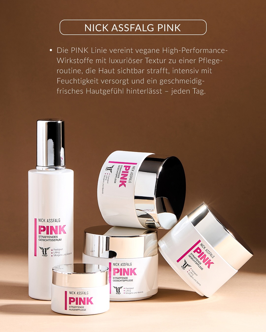Background for Glow&nbsp;up&nbsp;daily&nbsp;✨&nbsp;Mit&nbsp;dem&nbsp;PINK&nbsp;Face&nbsp;Serum,&nbsp;Face-&nbsp;und&nbsp;Eye&nbsp;Cream&nbsp;von&nbsp;Nick&nbsp;Assfalg&nbsp;für&nbsp;strahlende&nbsp;Haut&nbsp;&&nbsp;einen&nbsp;wachen&nbsp;Blick.&nbsp;💗