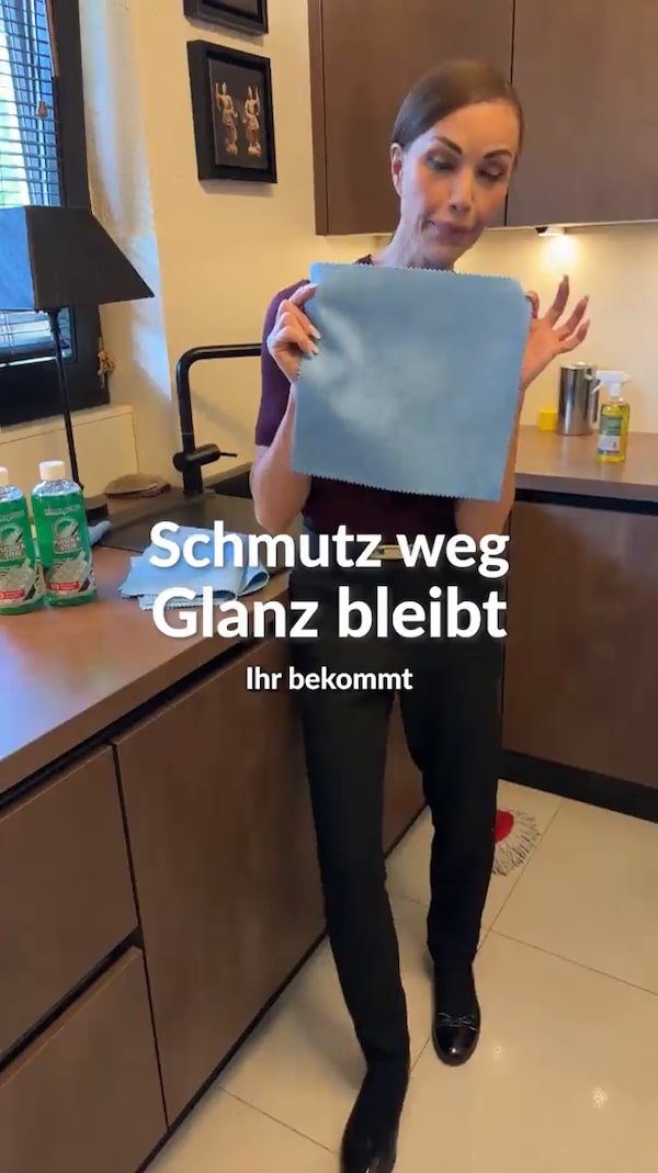 Für&nbsp;strahlend&nbsp;saubere&nbsp;Oberflächen&nbsp;im&nbsp;ganzen&nbsp;Haushalt:&nbsp;Dieses&nbsp;Reinigungstuch&nbsp;nimmt&nbsp;Schmutz&nbsp;und&nbsp;Nässe&nbsp;zuverlässig&nbsp;auf&nbsp;und&nbsp;reinigt&nbsp;streifen-&nbsp;sowie&nbsp;fusselfrei.&nbsp;Ideal&nbsp;für&nbsp;Küche,&nbsp;Bad,&nbsp;Fenster,&nbsp;Spiegel&nbsp;und&nbsp;Auto.&nbsp;✨
