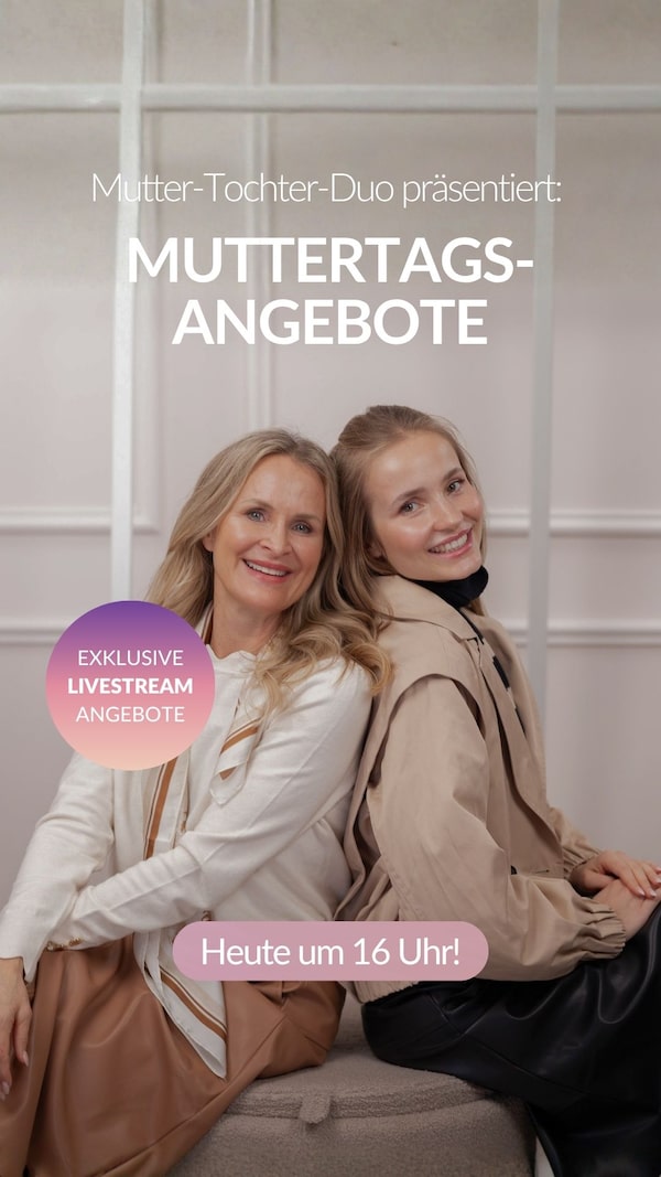 Background for ✨-&nbsp;20%&nbsp;auf&nbsp;ALLES&nbsp;im&nbsp;Livestream:&nbsp;08.05.&nbsp;|&nbsp;16&nbsp;Uhr✨<br/>Meine&nbsp;Mama&nbsp;Nina&nbsp;&&nbsp;ich&nbsp;zeigen&nbsp;dir&nbsp;unsere&nbsp;liebsten&nbsp;Muttertags-Angebote!<br/>&nbsp;<br/>Like&nbsp;&&nbsp;folg&nbsp;jetzt,&nbsp;damit&nbsp;du&nbsp;nichts&nbsp;verpasst!<br/>(Einfach&nbsp;auf&nbsp;das&nbsp;✚&nbsp;neben&nbsp;dem&nbsp;Profil&nbsp;klicken)&nbsp;💖