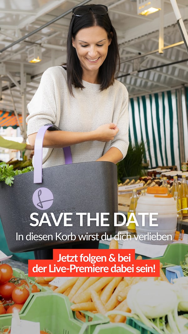➕ Jetzt folgen & dabei sein! ♥️<br/>SAVE THE DATE | 28.09. ab 17:00 Uhr<br/><br/>Der Lieblingskorb für jeden Alltag gemacht!<br/>Leicht, isolierend & unglaublich robust✨